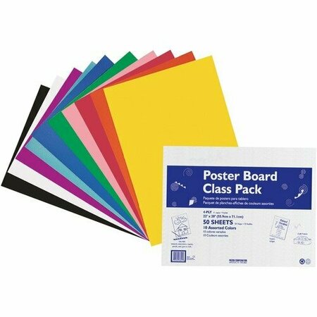 PACON POSTERBOARD, 4-PLY, 22X28in, 50PK PAC76347